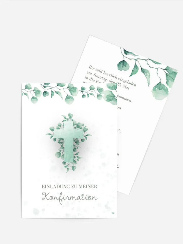 Einladungskarte Konfirmation Frühlingstag Einladungskarte Konfirmation Frühlingstag