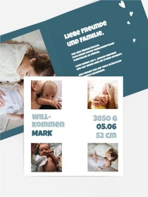 Babykarte Neugeborenes Herz
