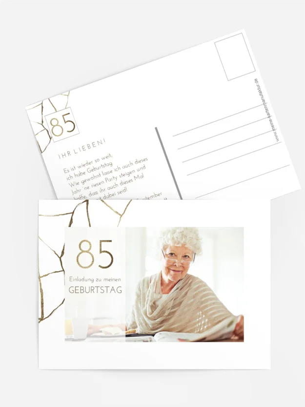 Geburtstagseinladung Goldene Struktur Geburtstagseinladung Goldene Struktur