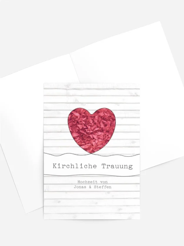 Kirchenheft Umschlag zur Hochzeit Mr+Mr