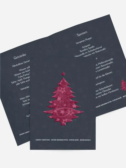 Weihnachtsmenükarte Baum