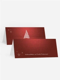 Weihnachten Tischkarte Spiegelbaum Weihnachten Tischkarte Spiegelbaum