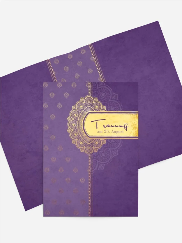 Kirchenheft Umschlag zur Hochzeit Mumbai