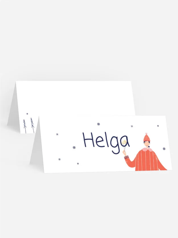 Tischkarte Weihnachten Der Helfer des Weihnachtsmanns