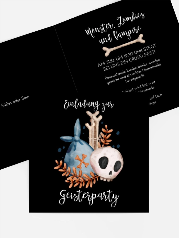 Halloween Einladung Stimmhafte Knochen Halloween Einladung Stimmhafte Knochen