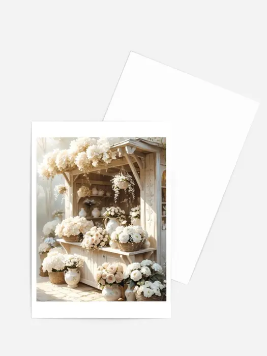 Fine Art Karte Blumenladen | KI