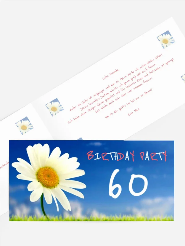 Einladung zum Geburtstag Lebensfreude 60