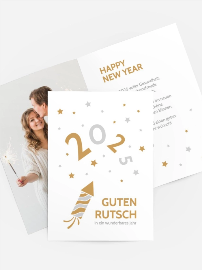 Neujahrskarte Petard Neujahrskarte Petard