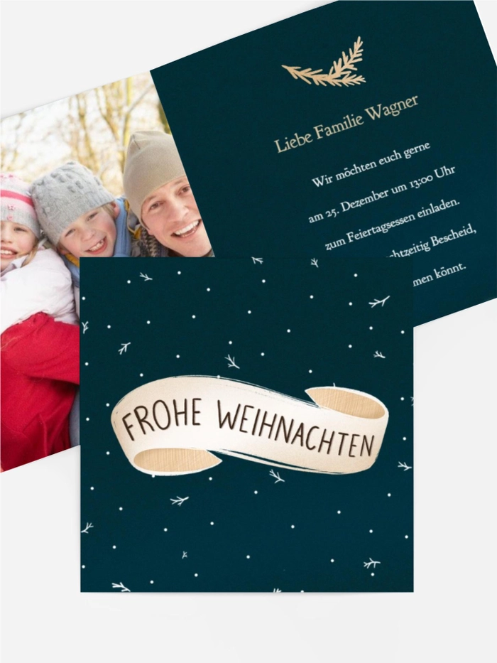 Foto Weihnachtseinladung Stille Nacht