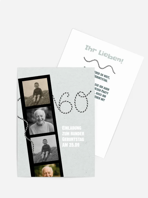 Geburtstagseinladung Eine lange Geschichte