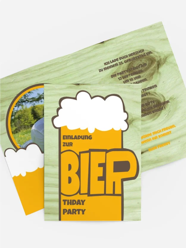Geburtstagseinladung BIERthday Foto