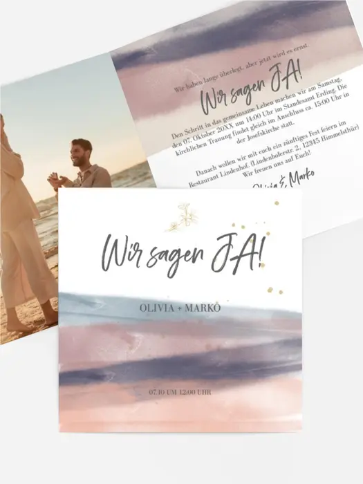 Hochzeitseinladung Wüstenlichter