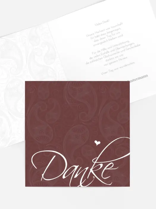 Dankeskarte Hochzeit "Traumhochzeit 2"