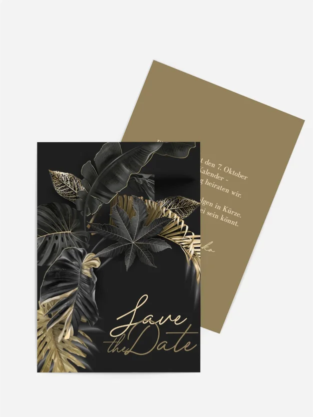 Save the Date Karte Luxusblatt Save the Date Karte Luxusblatt
