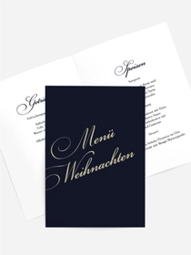 Menükarte Weihnachten Feiertagsbänder