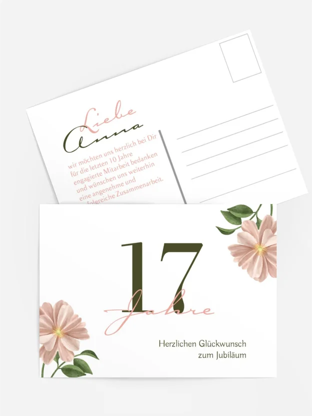 Jubiläumskarten Blumenfarm