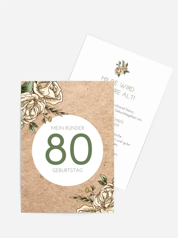 Geburtstagseinladung In einem Blumenkreis