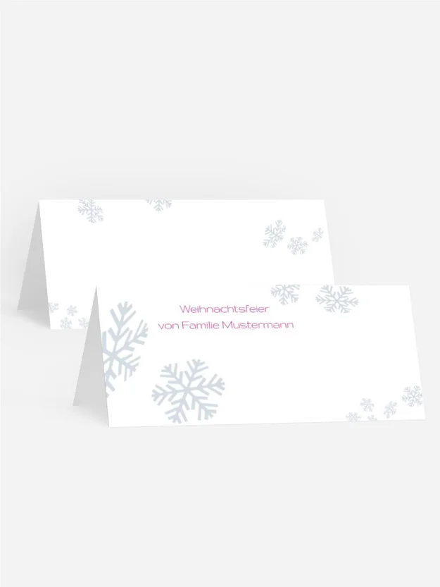 Weihnachtstischkarte Schneesturm
