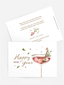 Neujahrskarte Festlicher Martini