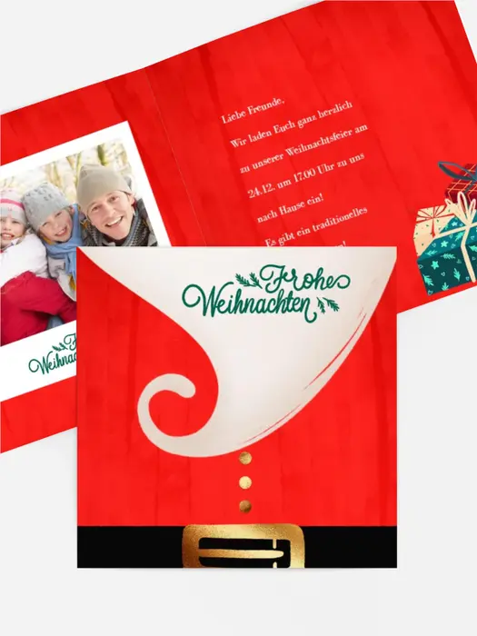 Foto Weihnachtseinladung Weihnachtsmann Bart Foto Weihnachtseinladung Weihnachtsmann Bart