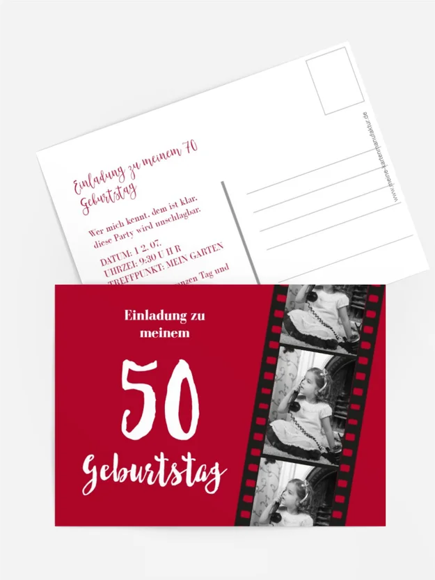 Geburtstagseinladung Lebensfilm