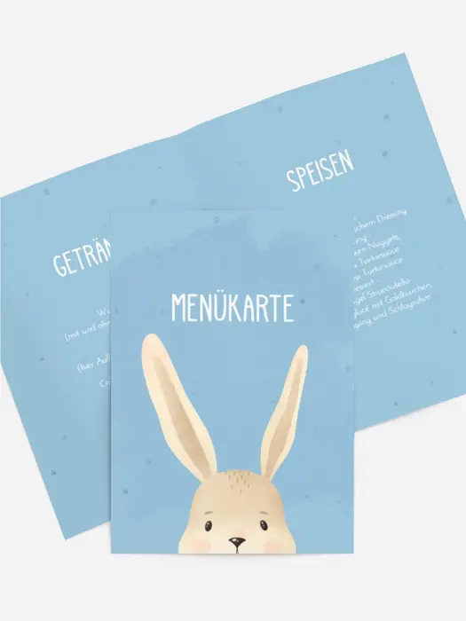 Menükarte Geburtstag Magischer Hase