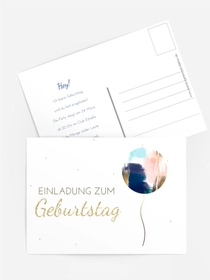 Geburtstagseinladung Abstrakter Ballon