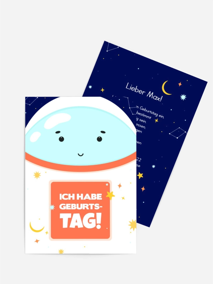 Geburtstagseinladung Astronaut Geburtstagseinladung Astronaut