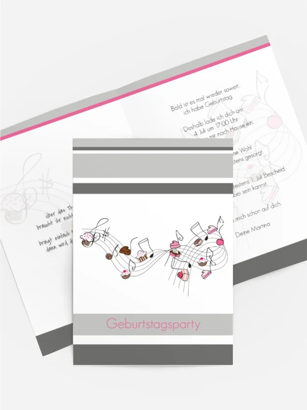 Einladungskarte zum Geburtstag sweets Einladungskarte zum Geburtstag sweets