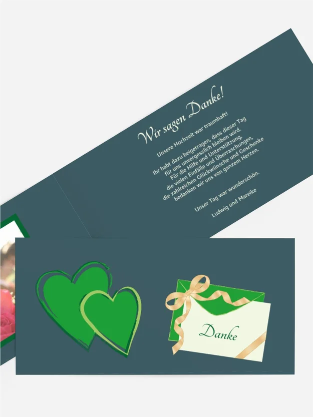 Dankeskarte Hochzeit "Eheglück" Dankeskarte Hochzeit "Eheglück"