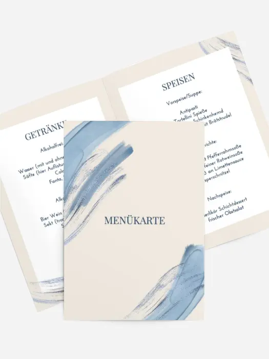 Menükarte Geburtstag  Magischer Pinsel