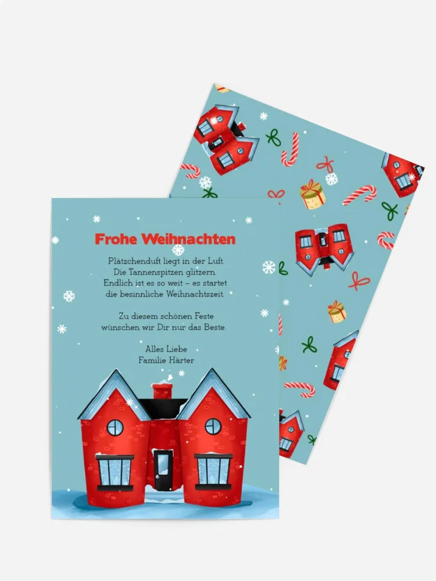 Winterheim Neujahrskarte