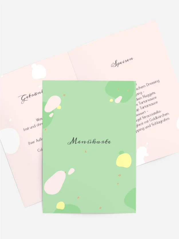 Menükarte Geburtstag Fleckenreich