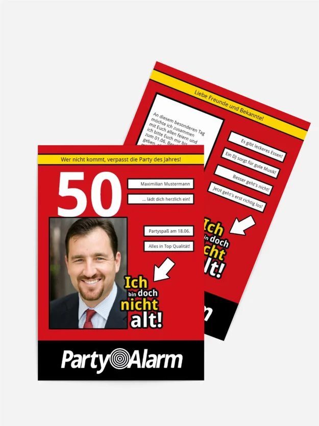 Geburtstagseinladung Ich bin doch nicht alt! Foto 50 Geburtstagseinladung Ich bin doch nicht alt! Foto 50