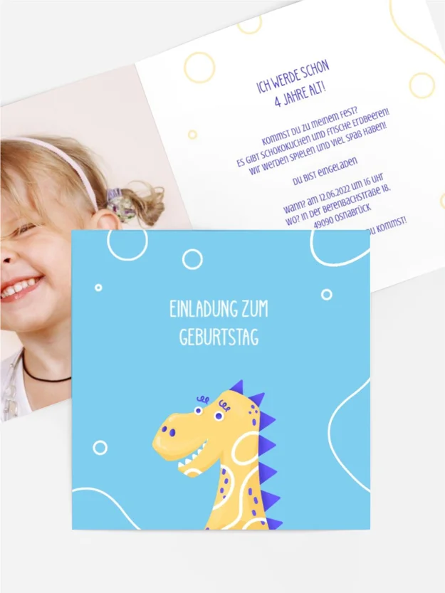 Geburtstagseinladung Dinoparty