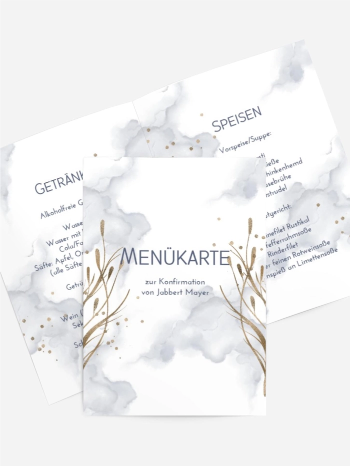 Menükarte Konfirmation Magische Stiele Menükarte Konfirmation Magische Stiele