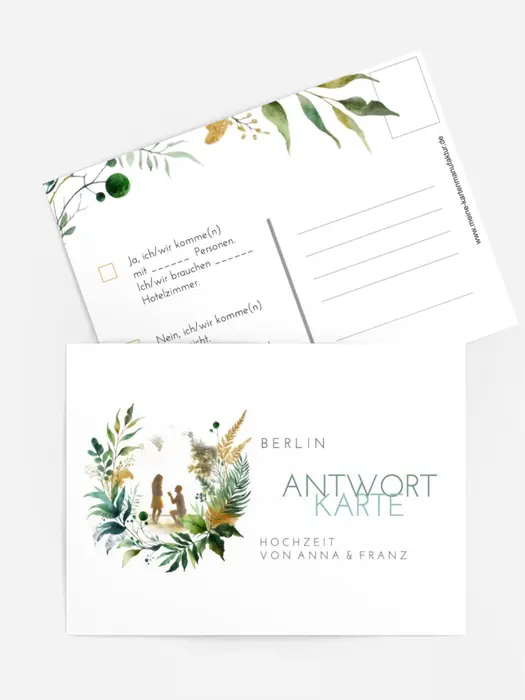 Antwortkarte Vorschlag in Blättern