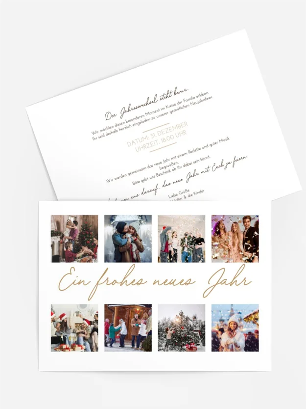 Neujahrskarte Jahr des Glücks