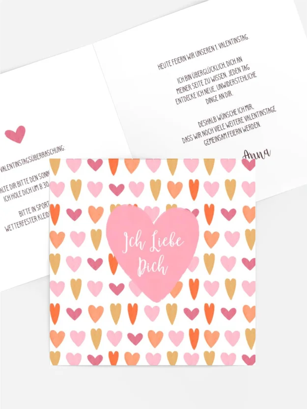 Valentinskarte Alle Farben der Liebe