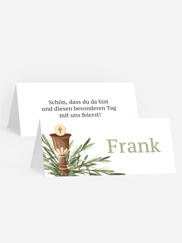 Tischkarte Konfirmation Abendmahlskelch Tischkarte Konfirmation Abendmahlskelch