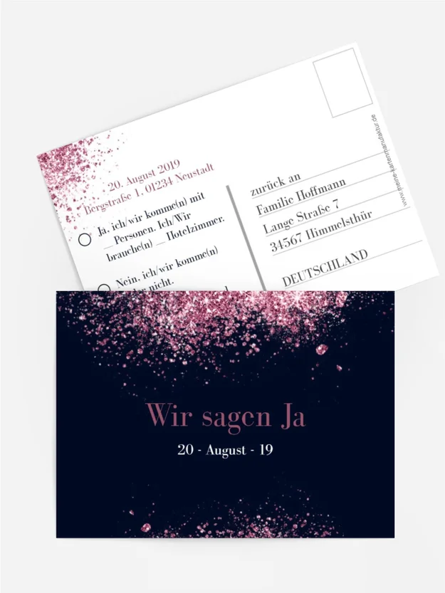 Antwortkarte Diamantenhimmel