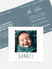 Baby Dankeskarte Neues Lächeln Baby Dankeskarte Neues Lächeln