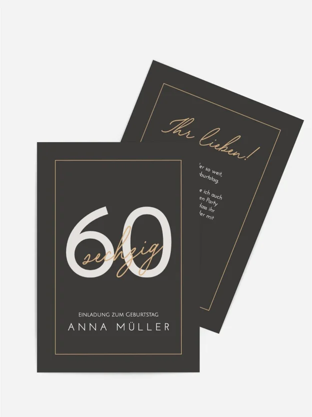 Geburtstagseinladung Außerhalb des Rahmens