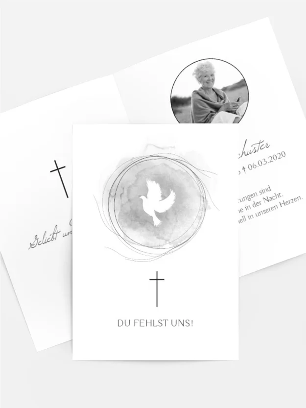 Sterbebildkarte Heiliger Geist