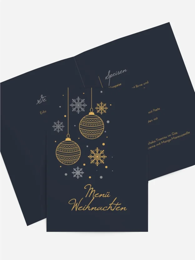 Menükarte Weihnachten Wintermärchen
