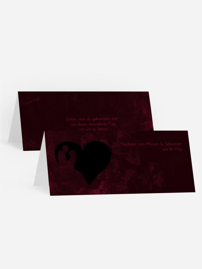 Tischkarte Hochzeit Liebespärchen