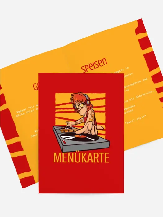 Menükarte Geburtstag Tanzmusik