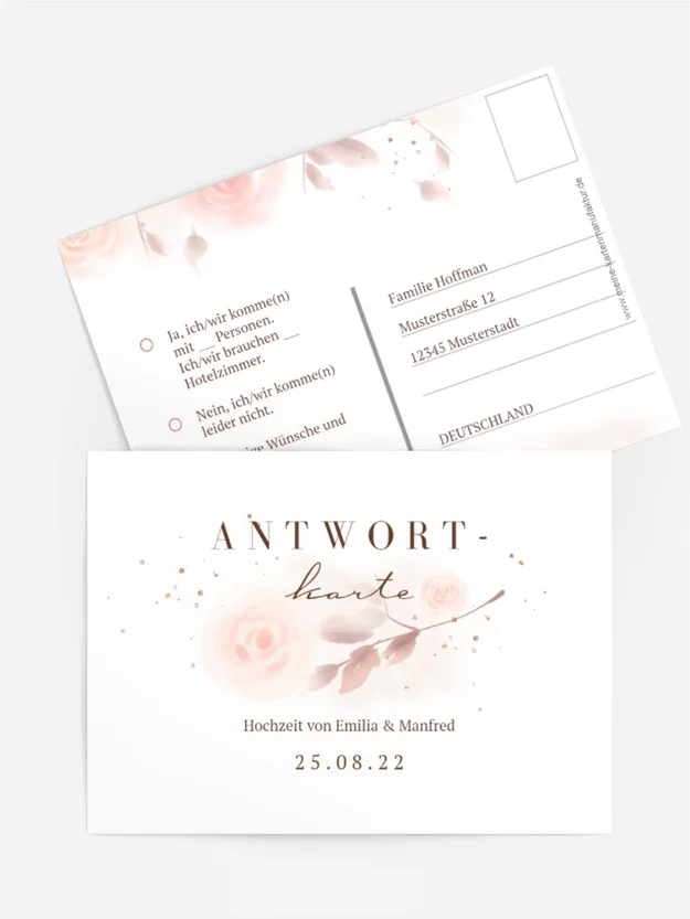 Antwortkarte aquarall Natur