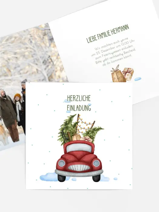 Fotoeinladung Weihnachten Weihnachtsreise