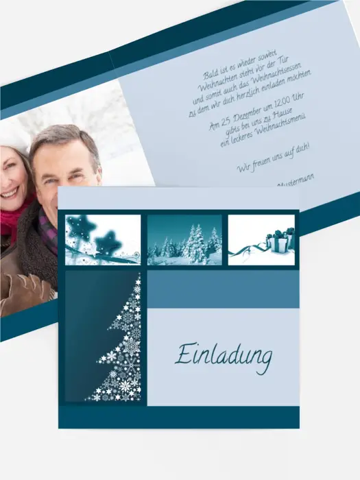 Weihnachtseinladung Privat Classic
